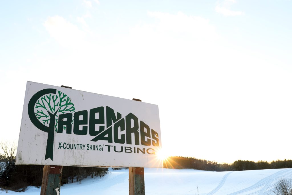 Green Acres Tubing Hill Sign