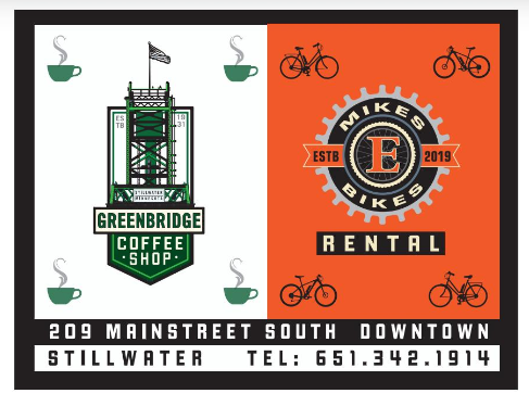 Greenbridge coffee shop stillwater minnesota in Mikes Electric Bike rental shop